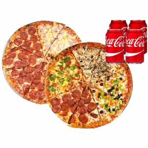 Double Deal Pizza Combo — two pizzas with pop at BIG John's Pizza & Donair, Calgary